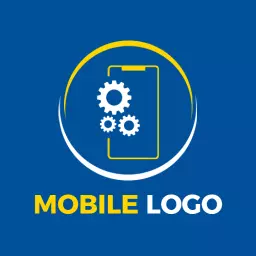Dynamic Blue Design Featuring Mobile Repairing Tools Logo Template