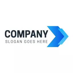 Dynamic Blue Directional Design for Company Identity Logo Template