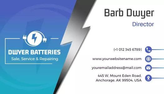 Dynamic Blue Electrical Service Visiting Card Template