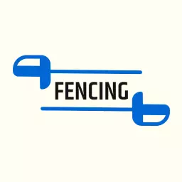 Dynamic Blue Fencing Design Featuring Modern Swords Logo Template