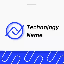 Dynamic Blue Graph Design Depicting Technology Innovation Logo Template