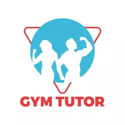 Dynamic Blue Gym Training Logo Supporting School Fitness Template