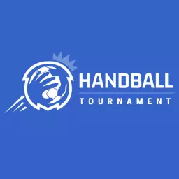 Dynamic Blue Handball Action in Exciting Tournament Logo Template
