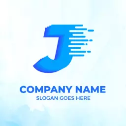Dynamic Blue J Letter Design for Modern Branding Logo Template