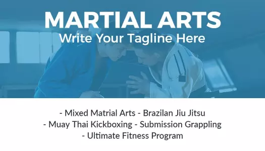 Dynamic Blue Martial Arts Instructor Visiting Card Template
