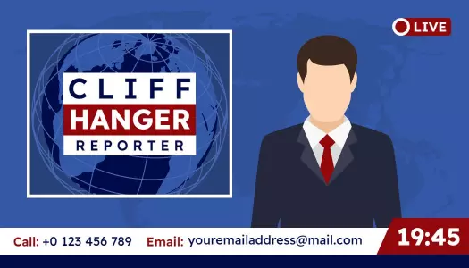 Dynamic Blue Media Reporter Personal Business Card Template
