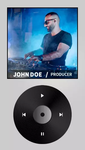Dynamic Blue Nightclub DJ Music Producer Business Card Template