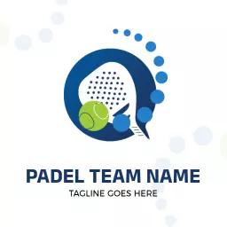 Dynamic Blue Padel Design Showcasing Team Spirit Logo Template