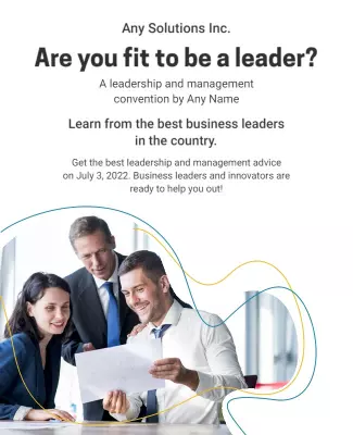 Dynamic Blue Professional Leadership Conference Poster Template