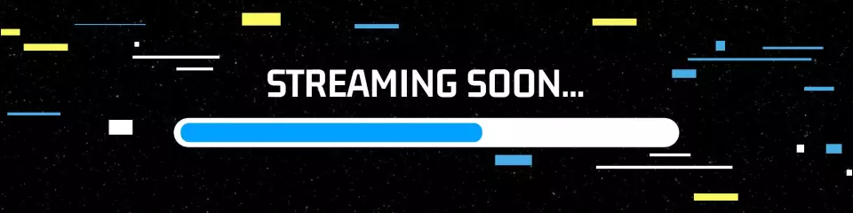 Dynamic Blue Progress Bar on Black Background Twitch Banner Template