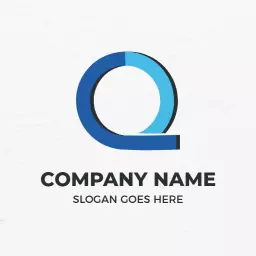 Dynamic Blue Q Letter Design Ideal for Branding Logo Template