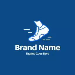 Dynamic Blue Sneaker Design for Innovative Shoemaker Logo Template