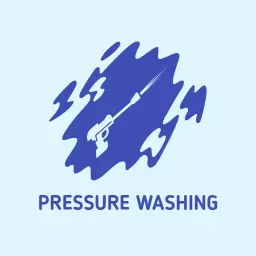 Dynamic Blue Splash Representing Effective Pressure Washing Logo Template