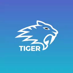 Dynamic Blue Tiger Graphic for Wildlife Conservation Logo Template