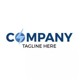 Dynamic Blue Watercolor Design for Energy Company Logo Template