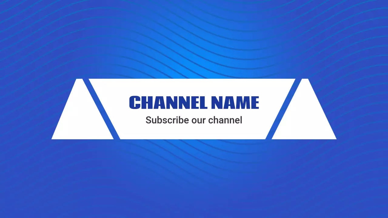 Dynamic Blue Wave Background with YouTube Channel Name Banner Template