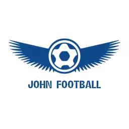 Dynamic Blue Winged Logo Representing Football Excellence Logo Template