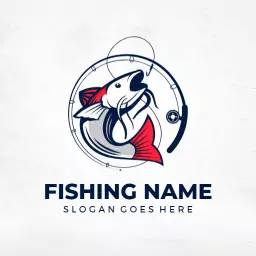 Dynamic Bluefish Leaping from Water for Fishing Enthusiasts Logo Template