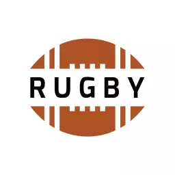 Dynamic Brown Rugby Ball Design Featuring Game Spirit Logo Template