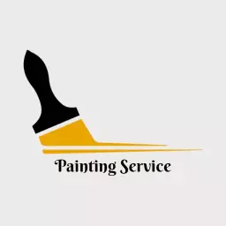 Dynamic Brush Stroke Design Representing Painting Service Logo Template