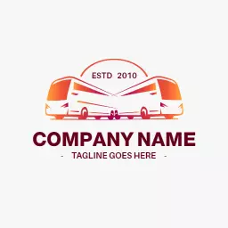 Dynamic Bus Design Emphasizing Efficient Transportation Logo Template