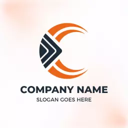 Dynamic C Letter Design Featuring Bold Colors Logo Template
