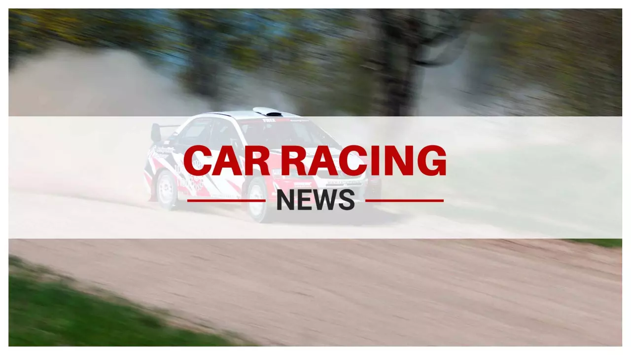 Dynamic Car Racing Scene with Bold News Title YouTube Banner Template
