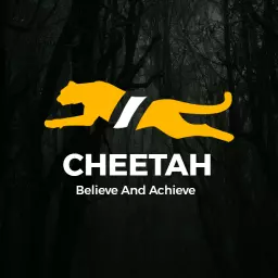 Dynamic Cheetah in Motion Symbolizing Speed and Achievement Logo Template