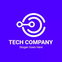 Dynamic Circle Design Representing Innovative Tech Company Logo Template