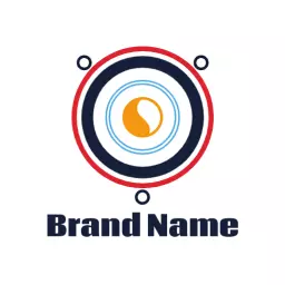 Dynamic Circular Design Features Vibrant Speaker Integration Logo Template