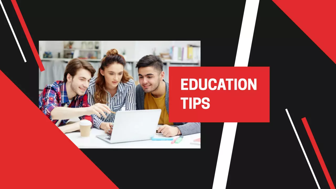 Dynamic Collaboration in Education Tips with Bold Red Design Banner Template