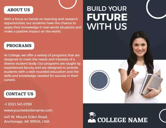 Dynamic College Enrollment Programs and Future Opportunities Brochure Template