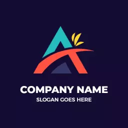 Dynamic Colorful A Letter Design for Modern Branding Logo Template