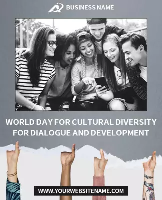 Dynamic Colorful Cultural Diversity Awareness Poster Template