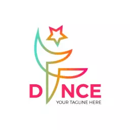Dynamic Colorful Design Embracing Dance Themes Abstract Logo Template