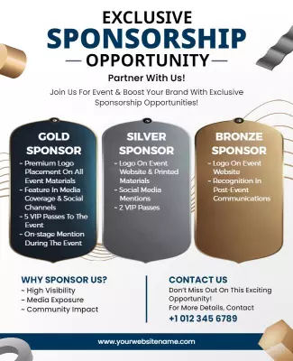 Dynamic Corporate Sponsorship Opportunity Promotion Poster Template