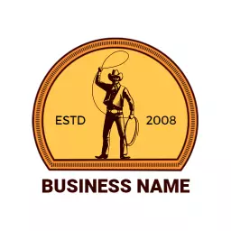 Dynamic Cowboy Theme Showcasing Western Heritage Logo Template