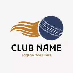 Dynamic Cricket Ball with Swift Motion Design Logo Template