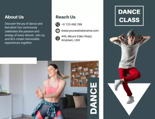 Dynamic Dance Class Community Experience Brochure Template