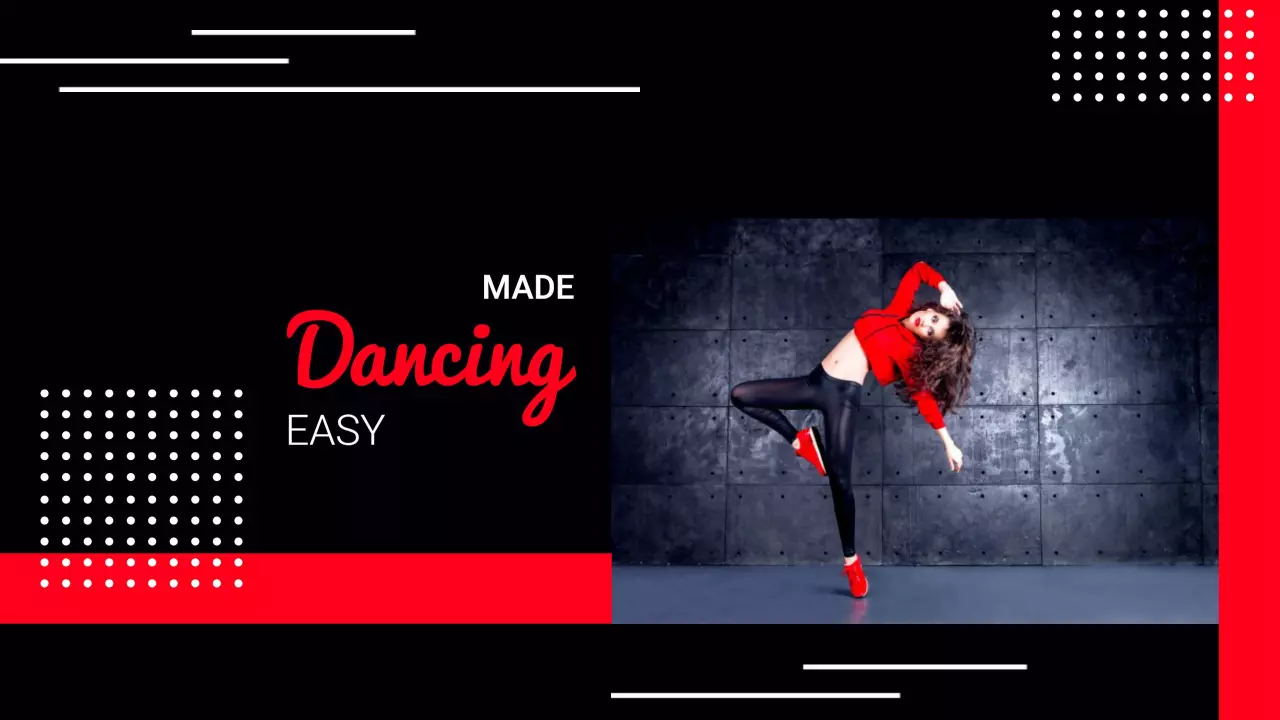 Dynamic Dance Moves in Bold Red and Black YouTube Banner Template