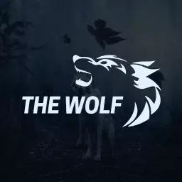 Dynamic Dark Hunter Design Emphasizing The Wolf Logo Template