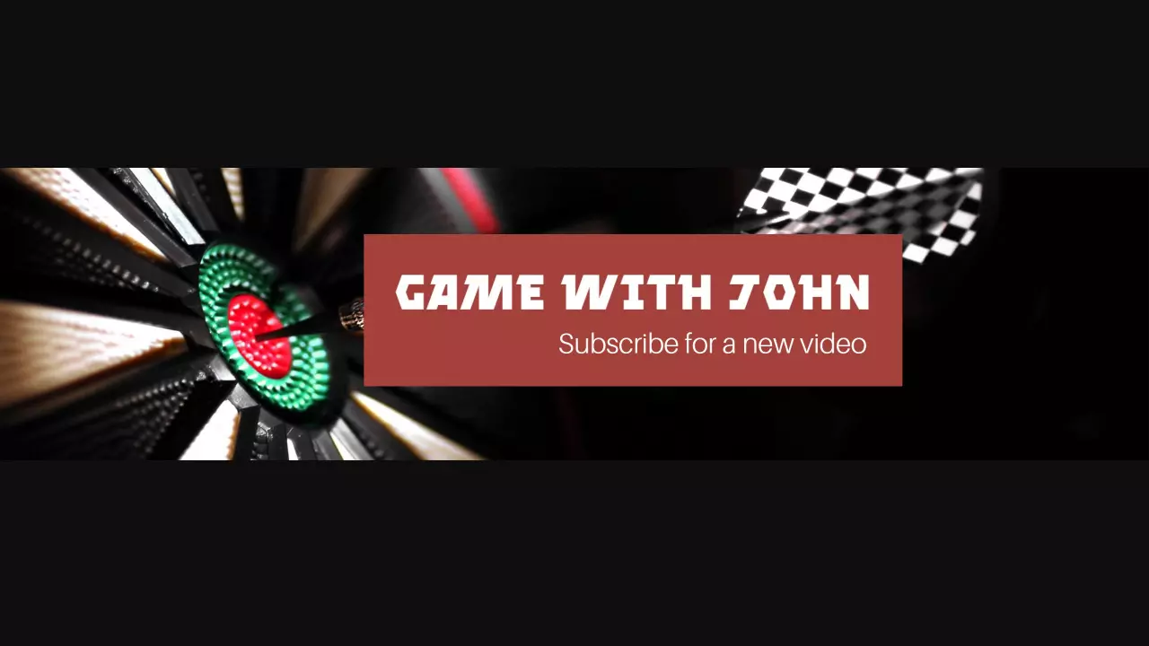 Dynamic Dart Game Action with Colorful Accessories Banner Template