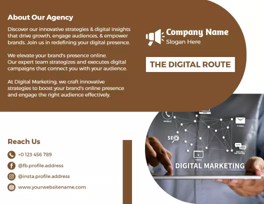 Dynamic Digital Marketing Agency Strategy Services Brochure Template