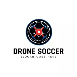 Dynamic Drone Design Enhancing Modern Soccer Experience Logo Template