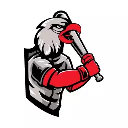 Dynamic Eagle Mascot Ready for Sports Action Logo Template