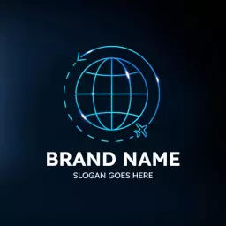 Dynamic Earth Globe Design Showcasing Global Connectivity Logo Template
