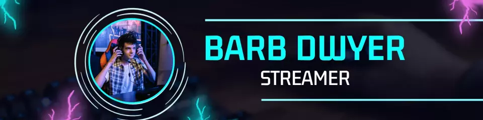 Dynamic Electric Blue Background for Twitch Streamer Banner Template
