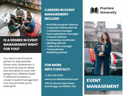 Dynamic Event Management Career Opportunities Informational Brochure Template