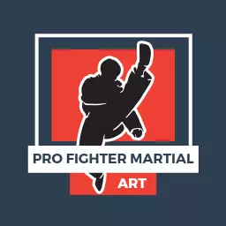Dynamic Fighting Stance Showcasing Martial Art Skills Logo Template