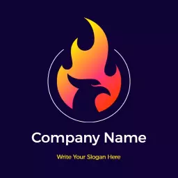 Dynamic Fire Design Emphasizing Energy and Strength Logo Template